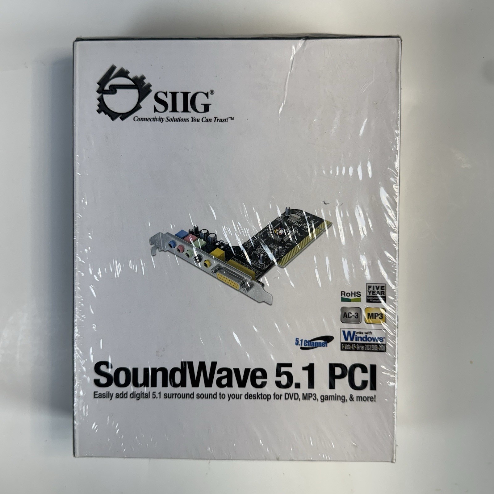 NEW Sealed SIIG SoundWave 5.1 PCI Sound Card IC510012S2 Windows XP Vista
