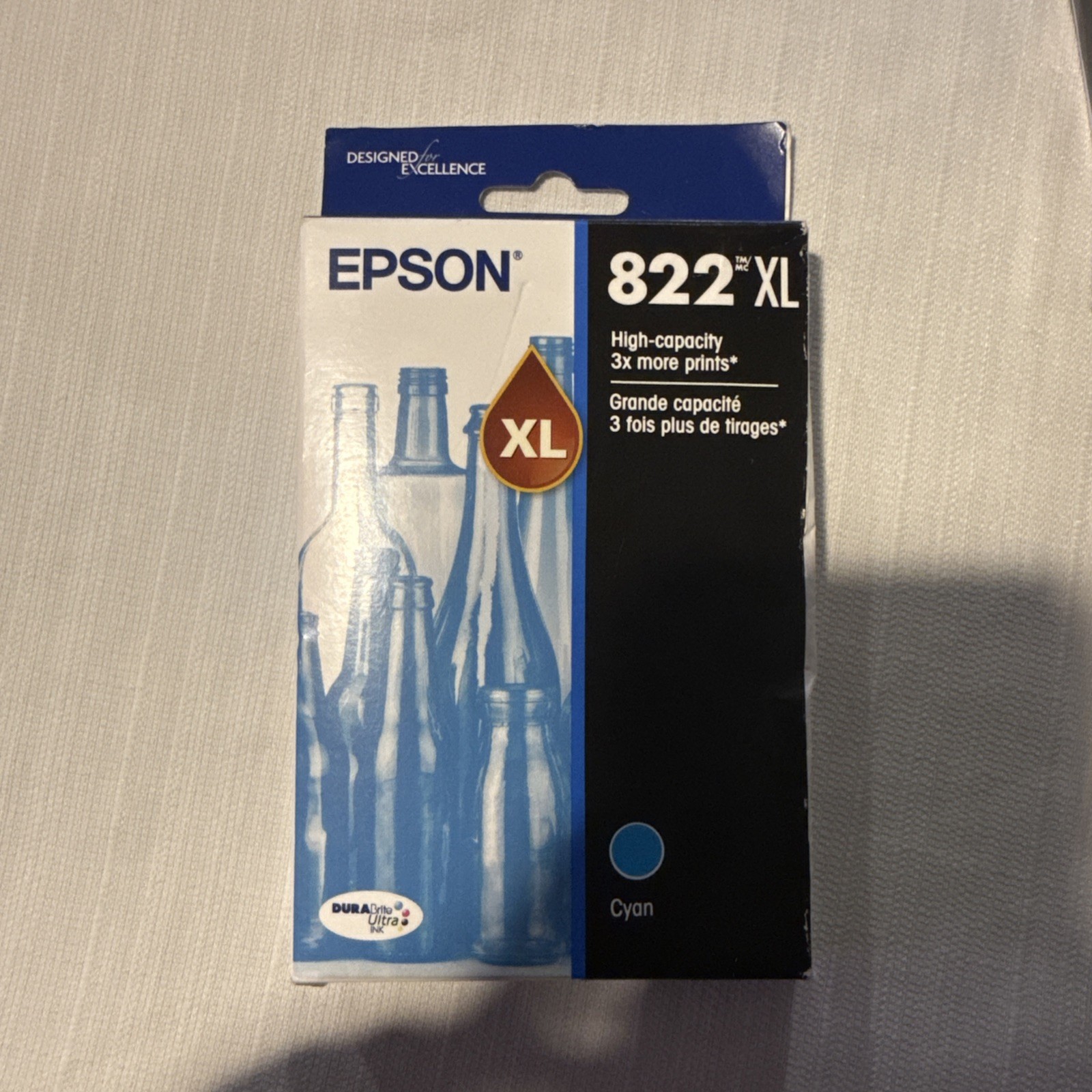 Epson 822XL DURABrite Ultra Ink High Capacity Cyan Cartridge Exp 03/29