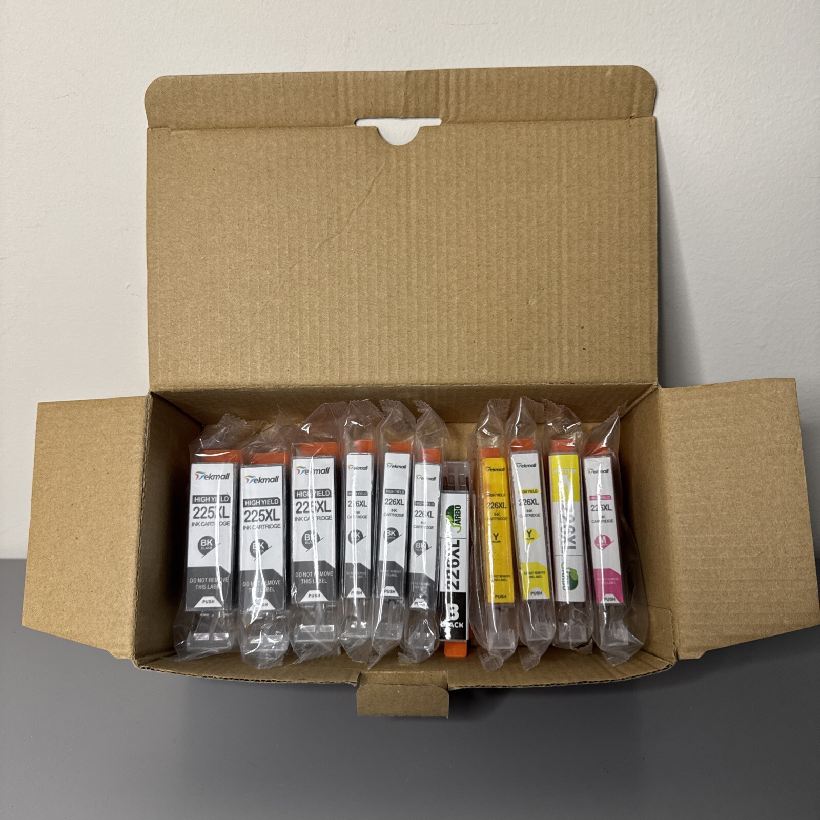 Tekmall & Jarbo 226 XL & 225 XL Ink Cartridges - Color & Black - 11 Total NEW