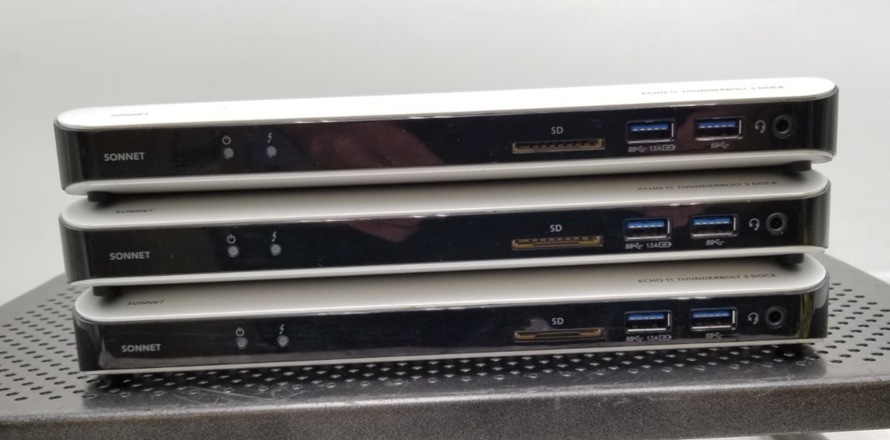 LOT OF (3) Sonnet Technologies Echo11 Thunderbolt 3 Dock