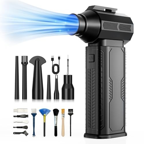 Ultra-Powerful Electric Air Duster - 130K RPM with Adjustable Speeds & 8000mAh