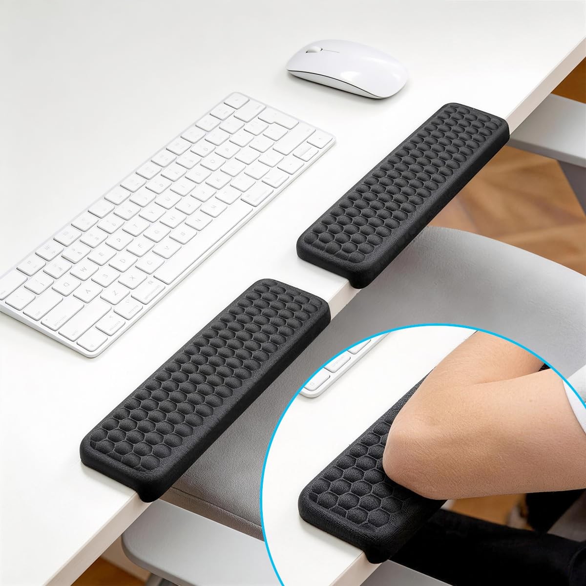2 PCS LShaped Desk Edge Cushion Ergonomic Memory Foam Elbow Pad Wrist Rest