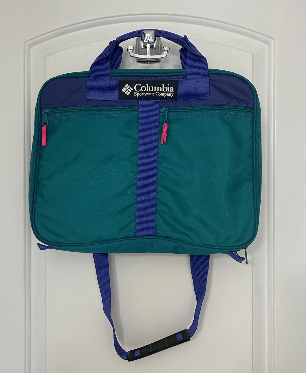 NWOT VTG Retro Neon Columbia Sportswear Messenger Laptop Bag Vintage 90s Look