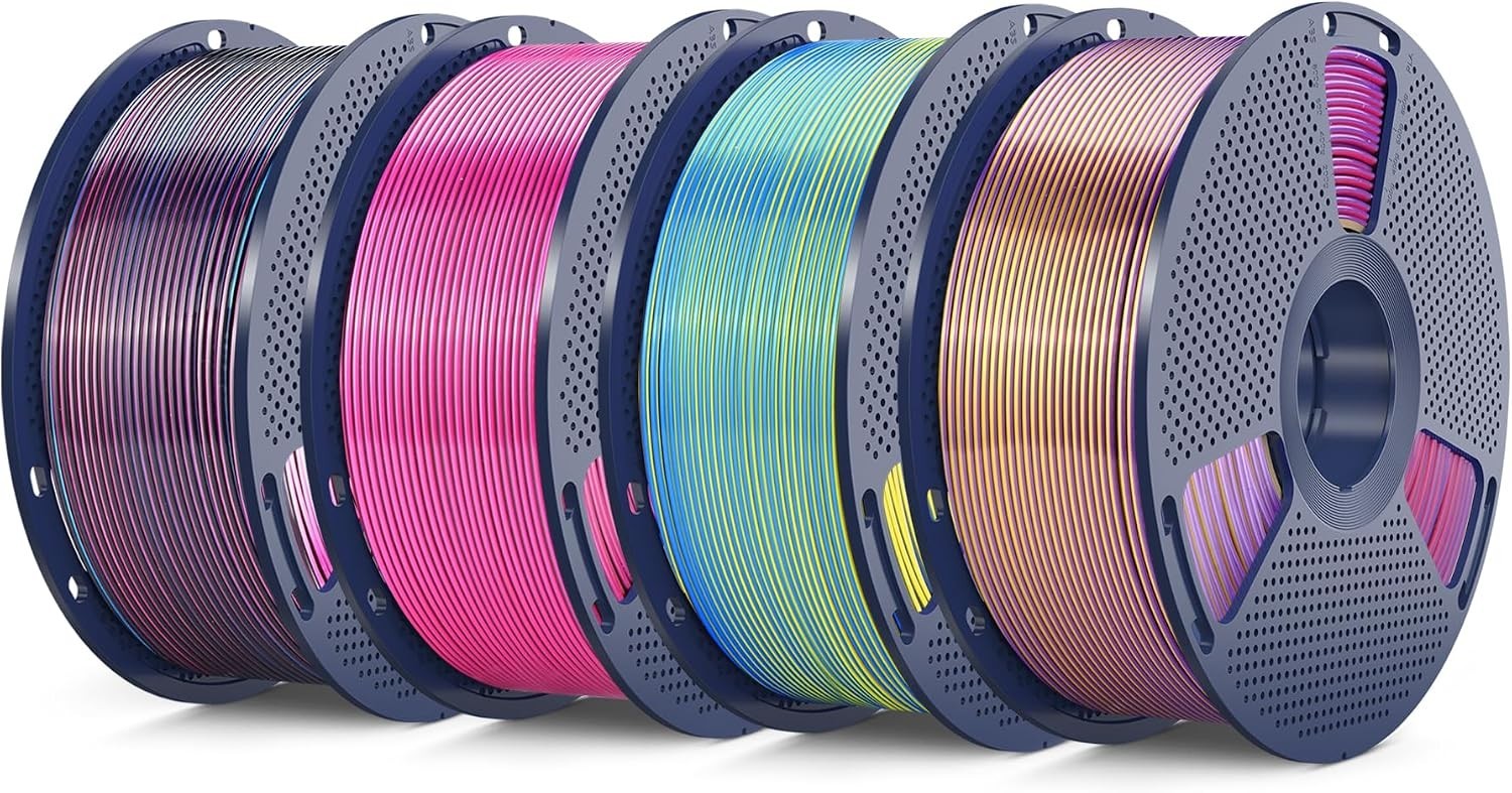 4KG Quadruple Color Silk Filament Silk PLA 3D Printer Filament 1.75mm