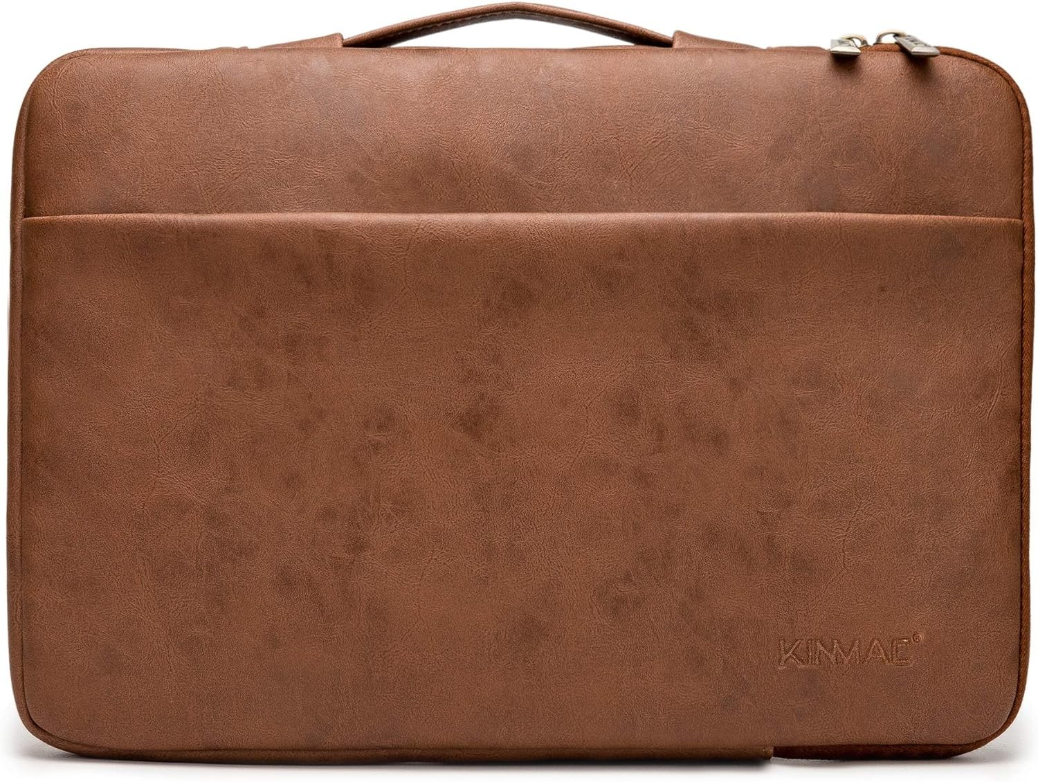 Coffee PU 360° Protective Laptop Sleeve Case Bag Cover for 16" MacBook Pro & Mor