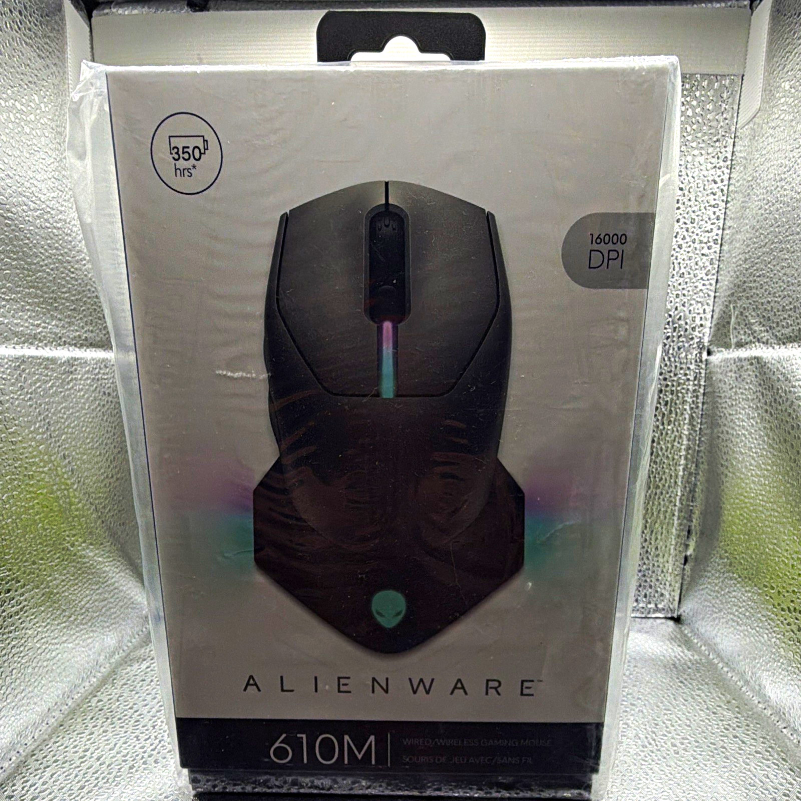 Alienware 610M Wired/Wireless Gaming Mouse 16000 DPI RGB Black 7-Button
