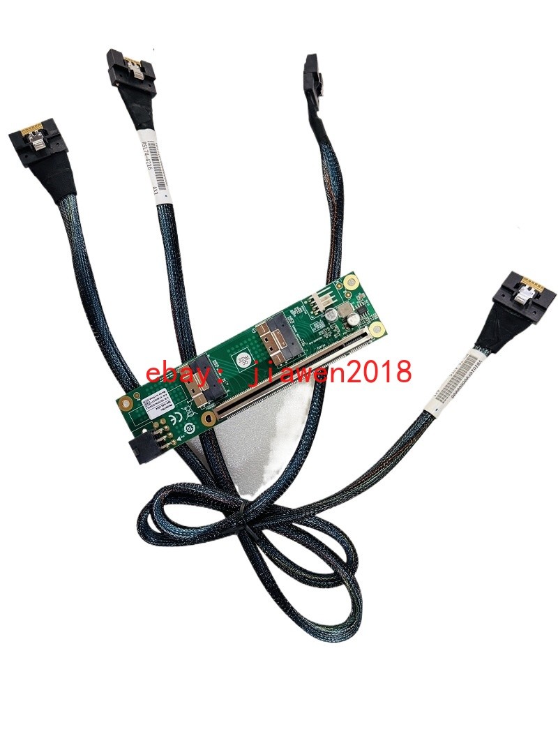 SlimSAS 8i x2 to PCIe4.0 x16 Adapter SFF-8654 Riser Card +2*8654-8654 70CM Cable