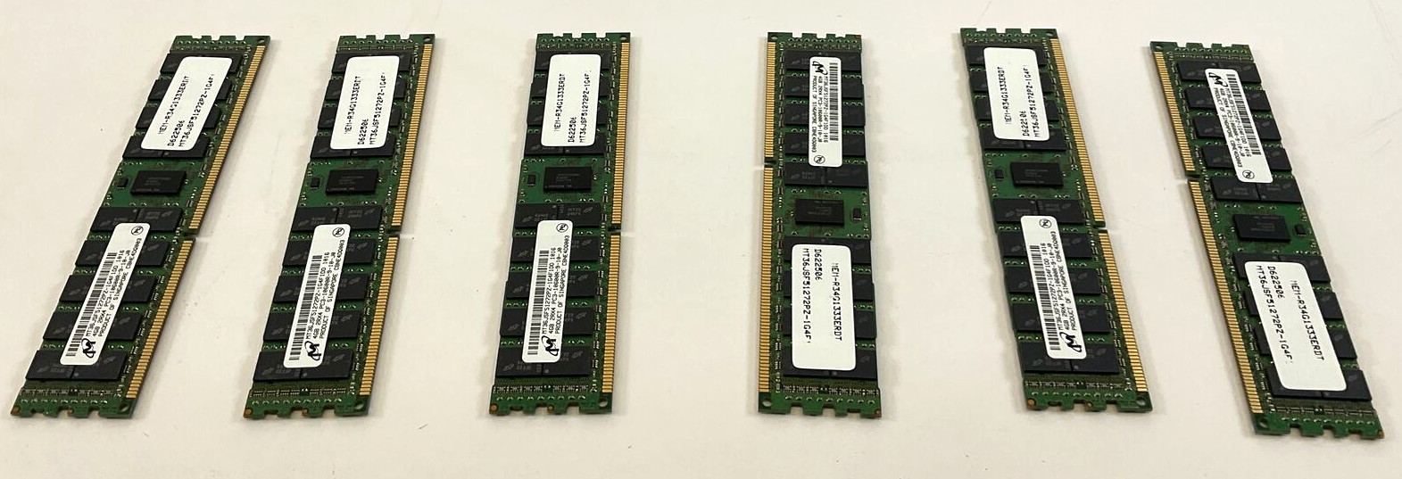 24GB RAM Micron MT36JSF51272PZ-1G4F1DD 2RX4 PC3-10600R 6 Sticks