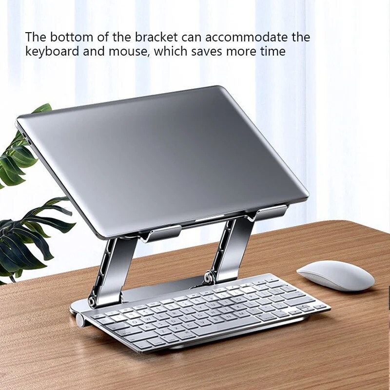 Foldable & Portable Aluminum Laptop Stand for 10-17 Inch Laptops & Tablets
