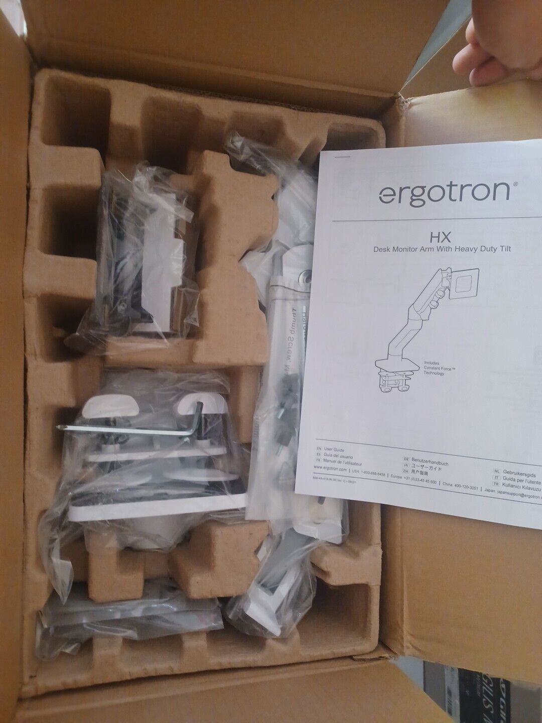 Ergotron 45-647-216 Desk Monitor Arm With Heavy Duty Tilt NEW