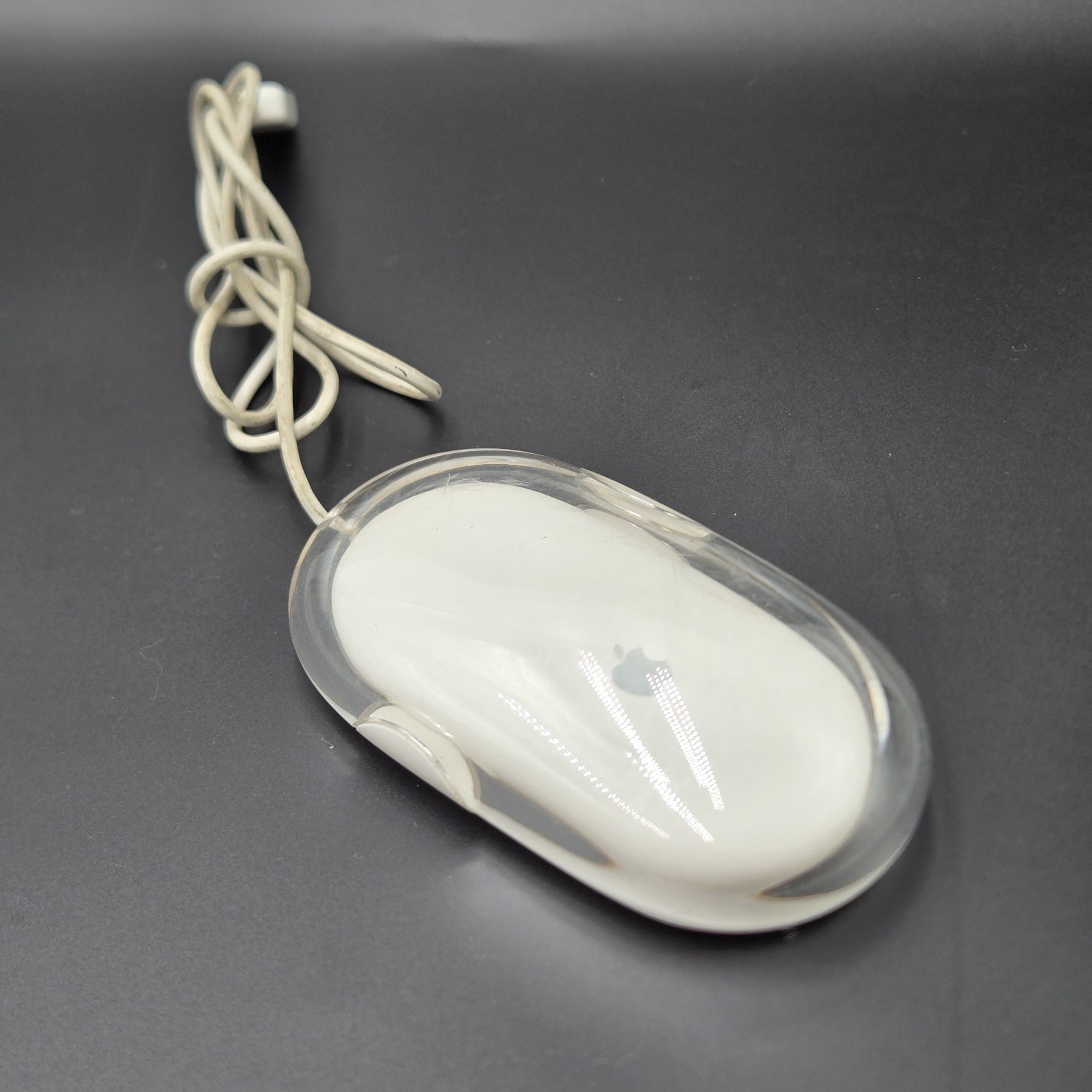 Vintage Apple Original OEM Wired USB Mouse for Mac Clear/White M5769
