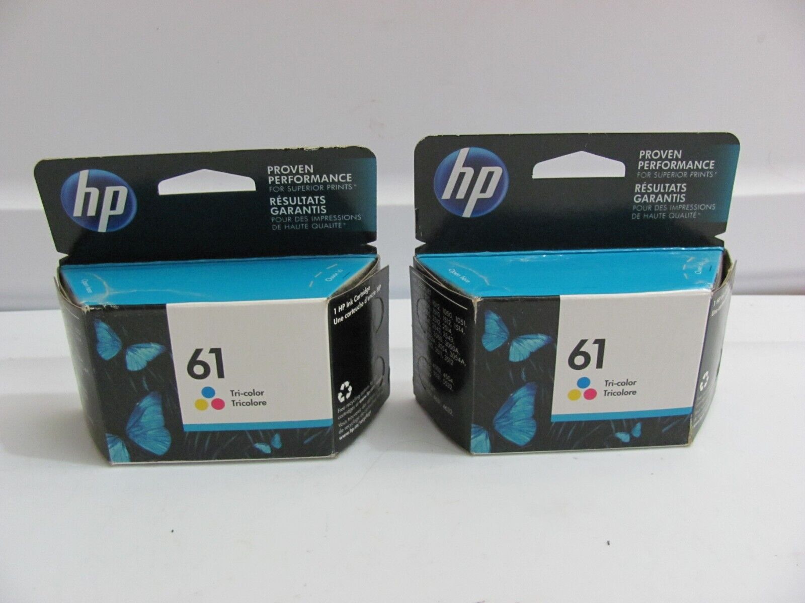 TWO HP 61 GENUINE COLOR INK CARTRIDGES FOR DESKJET ENVY NEW  *EXP. OCT 2016*