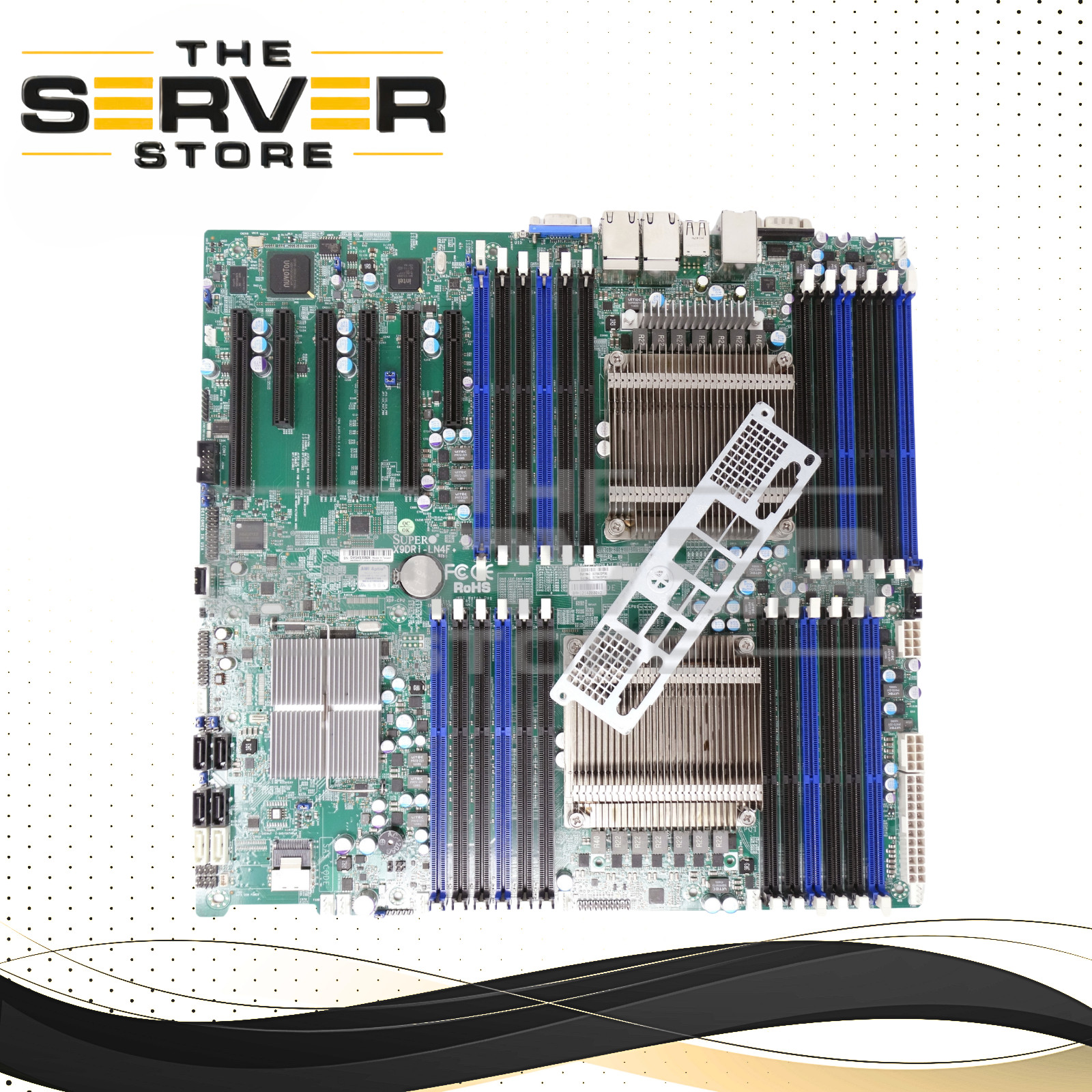 Supermicro Dual Socket LGA2011 Motherboard with Heatsinks I/O Plate X9DRI-LN4F+