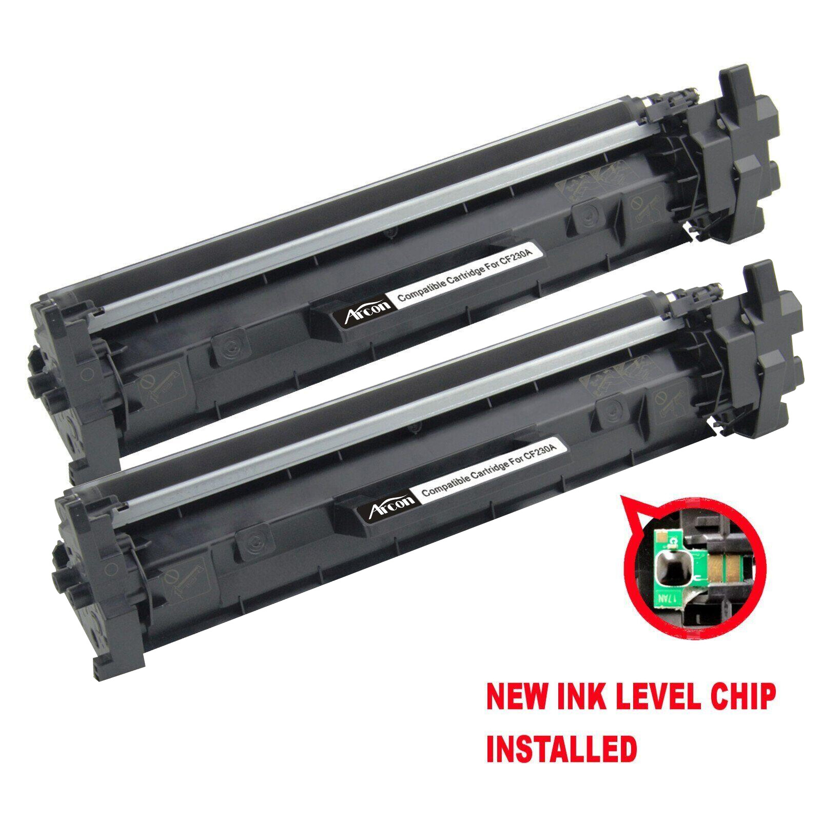 2x CF230A 30A with Chip Toner Cartridge For HP LaserJet M203dw M203dn M227fdw