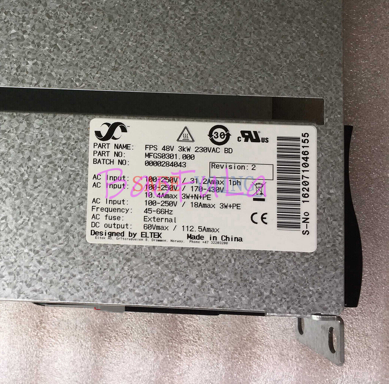 1PCS NEW For ELTEK FPS 48V 3KW 230VAC BD MFGS0301.000 frame