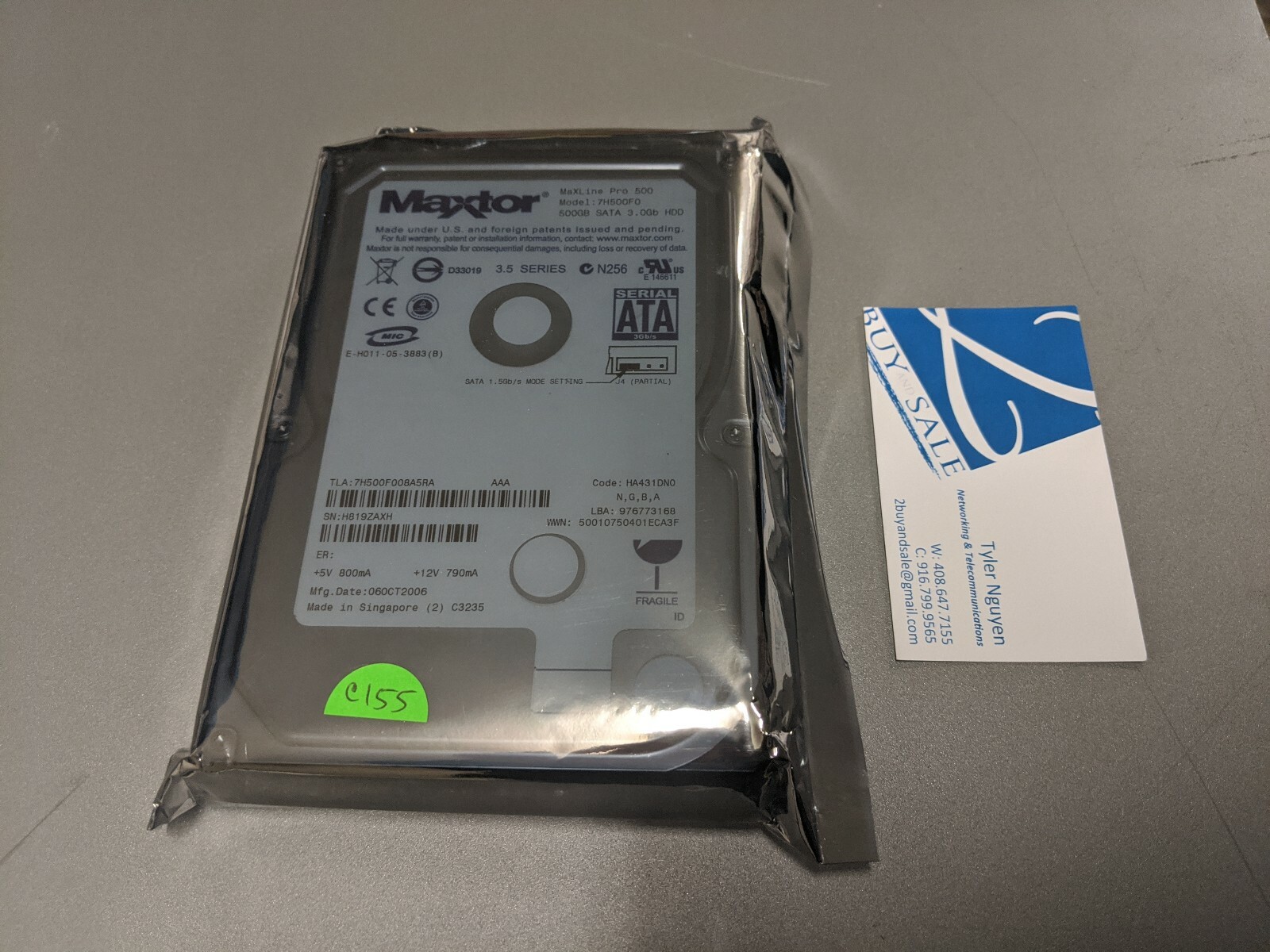 NEW Maxtor MaXLine 7H500F0 500GB 7200RPM SATA 3Gb HDD 3.5in Hard Drive