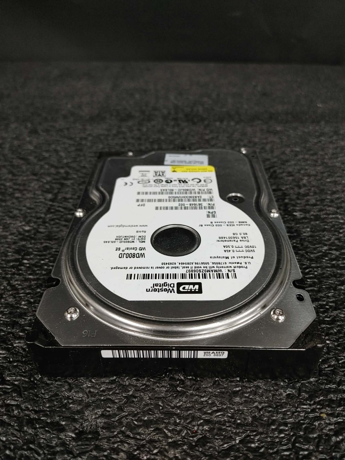 HP 381648-002 432392-001 WD800JD-60LSA5 800GB 7.2K RPM 8MB Cache 1.5Gb/sSATA3.5"
