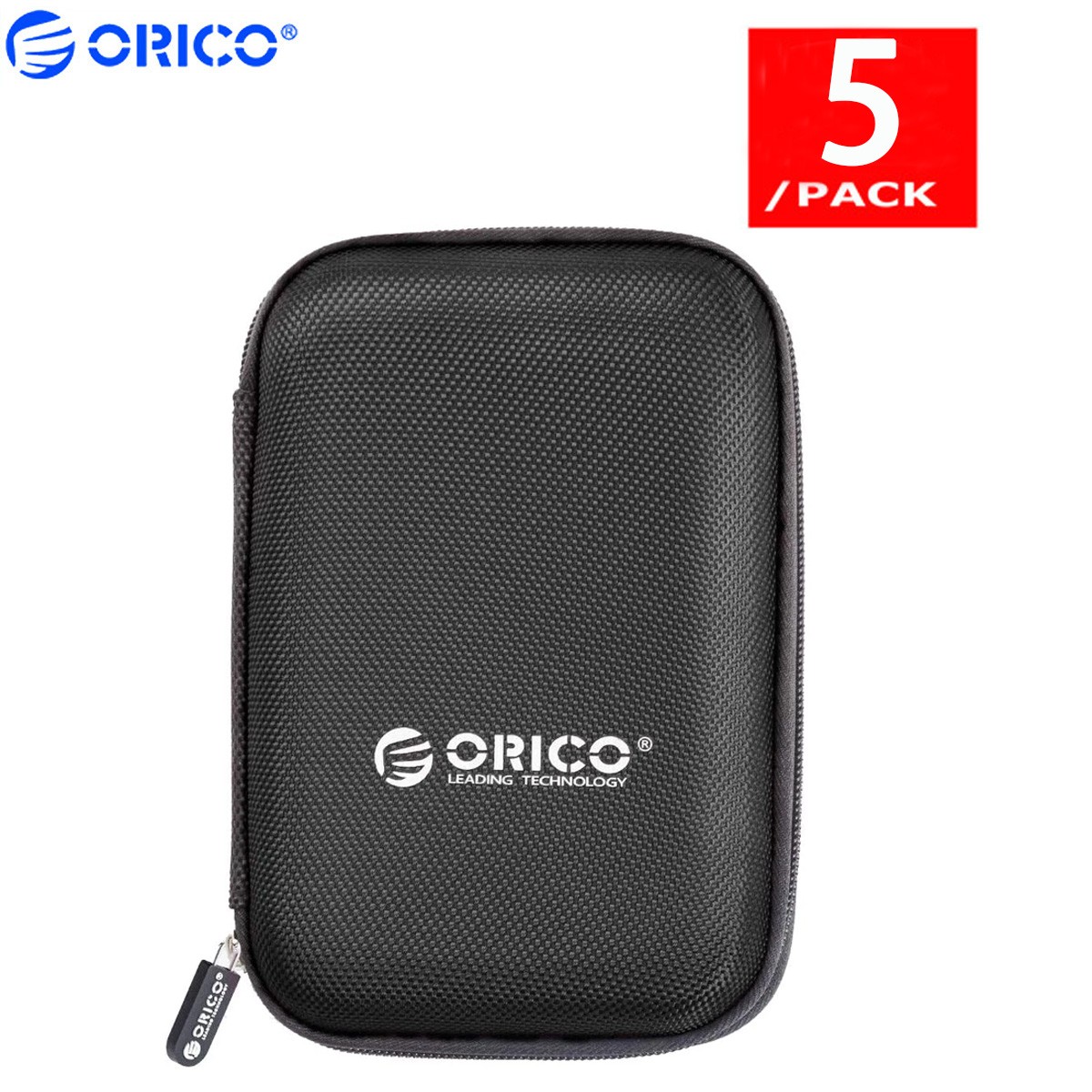 ORICO 5PCS 2.5'' External Hard Drive Storage Bag Shockproof HDD Case for Travel