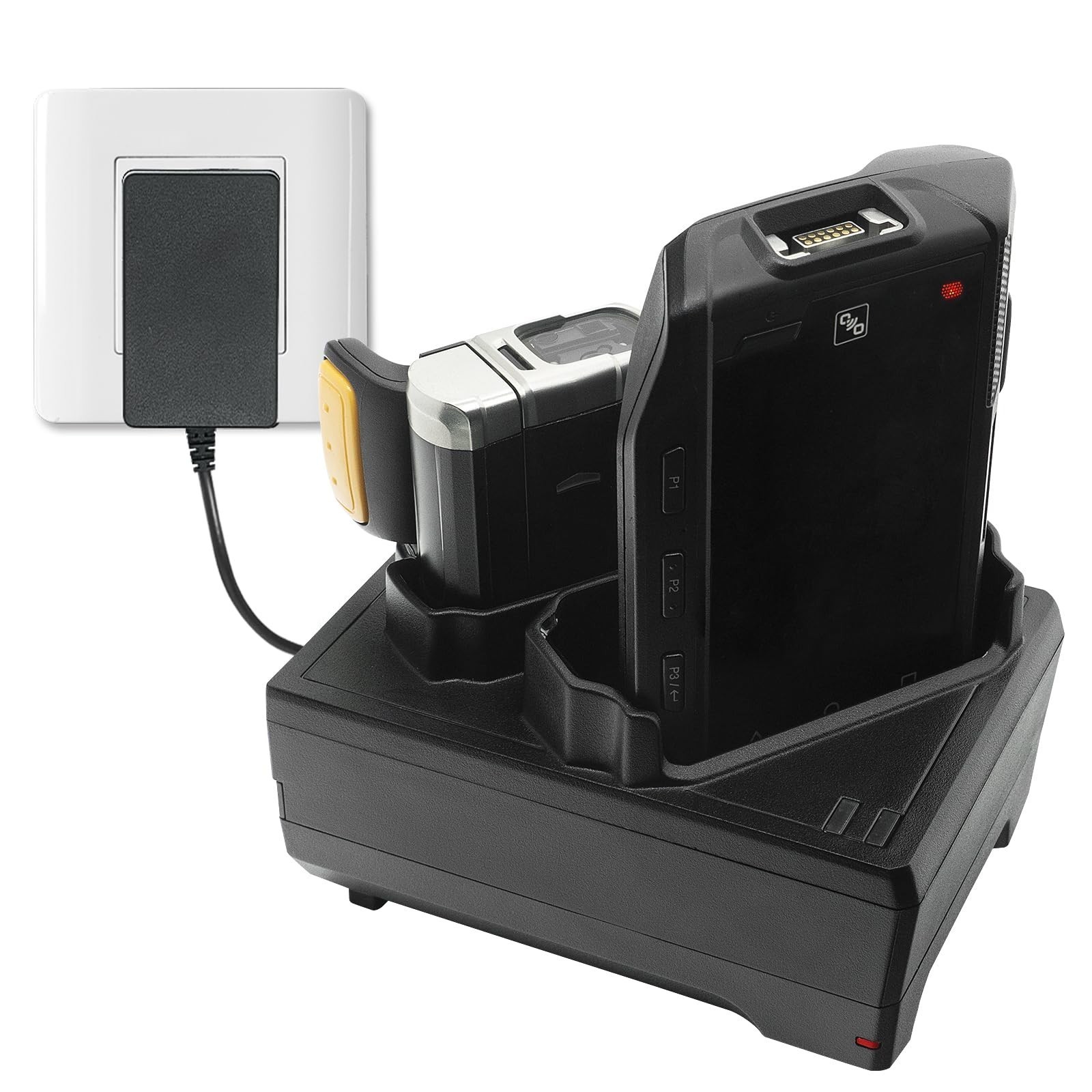 2-Slot Battery Charger Cradle Charging base + Adapter for Zebra RS6000 / WT6000