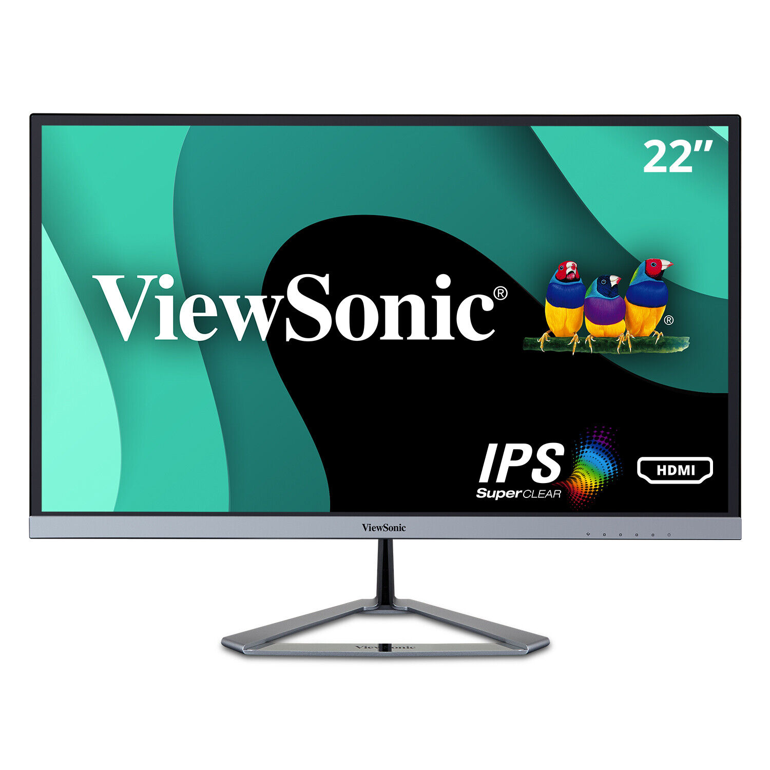 ViewSonic VX2276-SMHD 22in IPS 1080p Frameless LED Monitor HDMI, DP(Renewed)