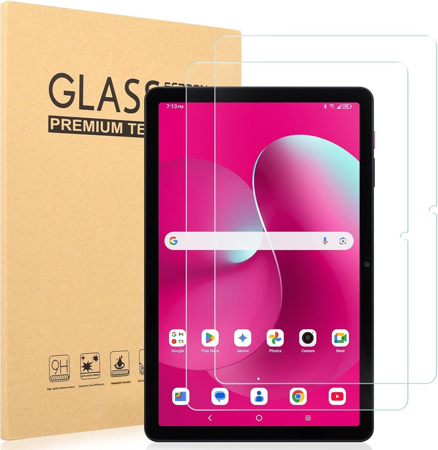 2 Pack Anti-Glare Matte Tempered Glass Screen Protector for T-Mobile REVVL Tab 2