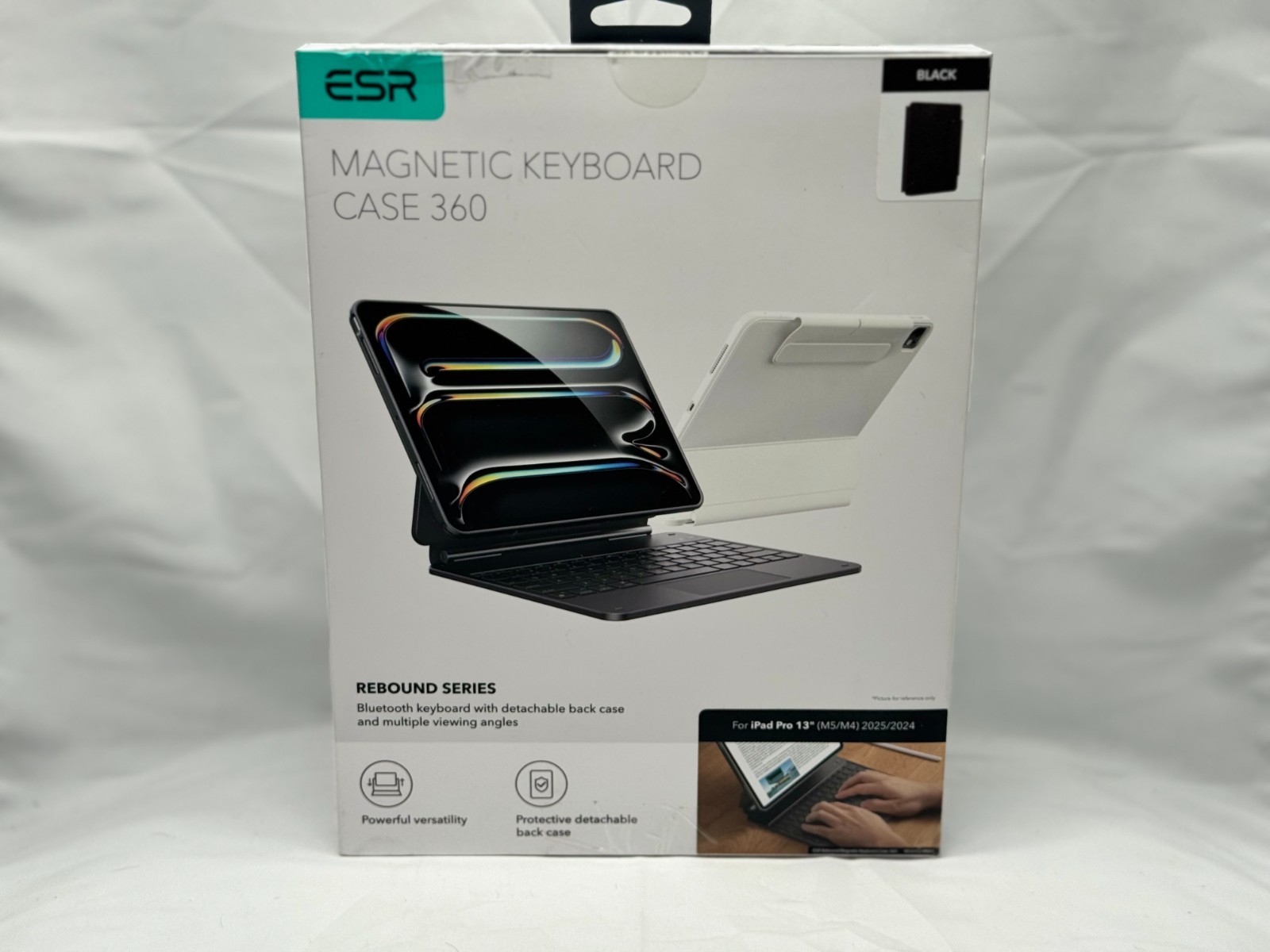 ESR Rebound 360 iPad Pro 13 Inch Case with Keyboard (M5/M4, 2025/2024) | Black