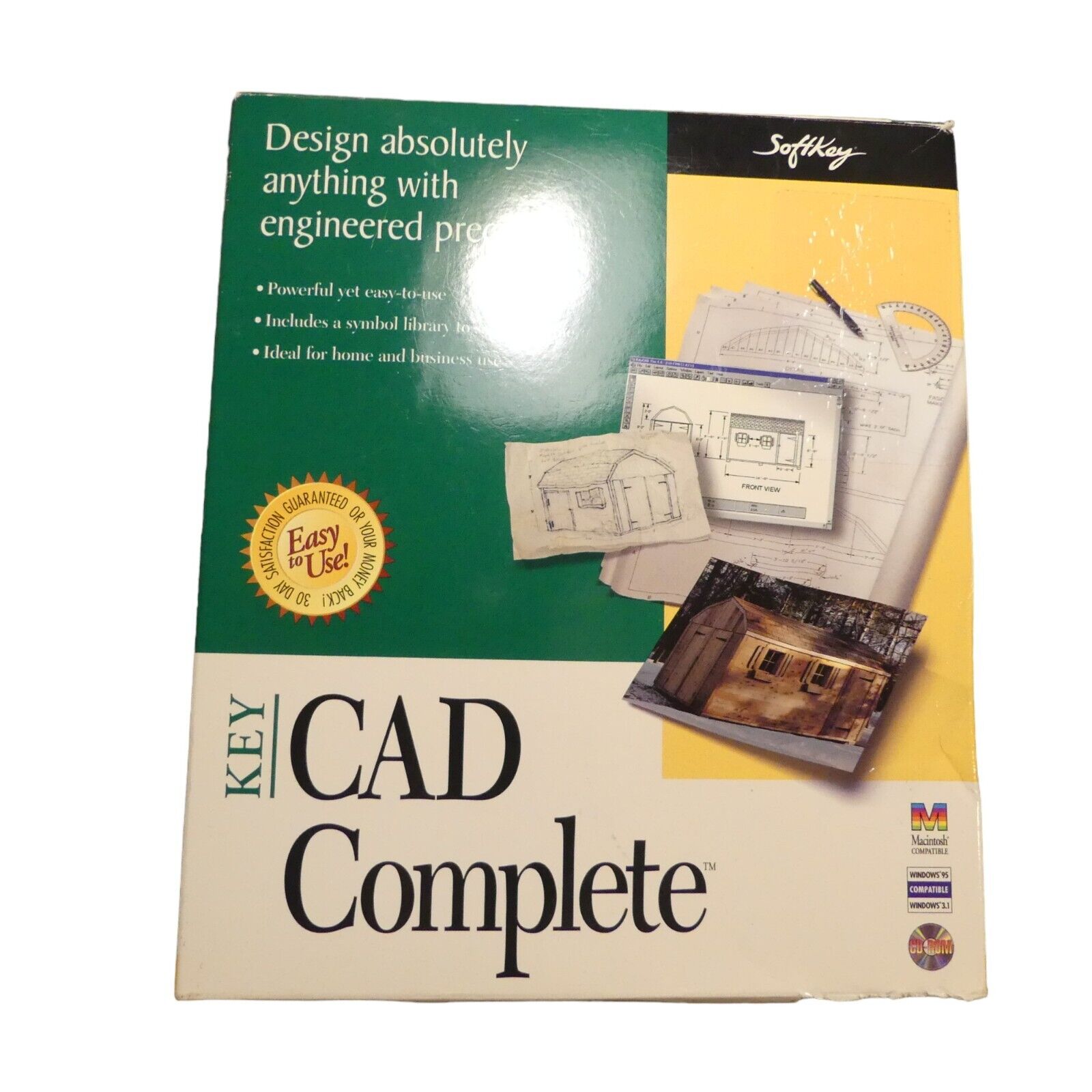 Softkey Key CAD Complete PC CD McIntosh Windows Vintage 1997 Co
