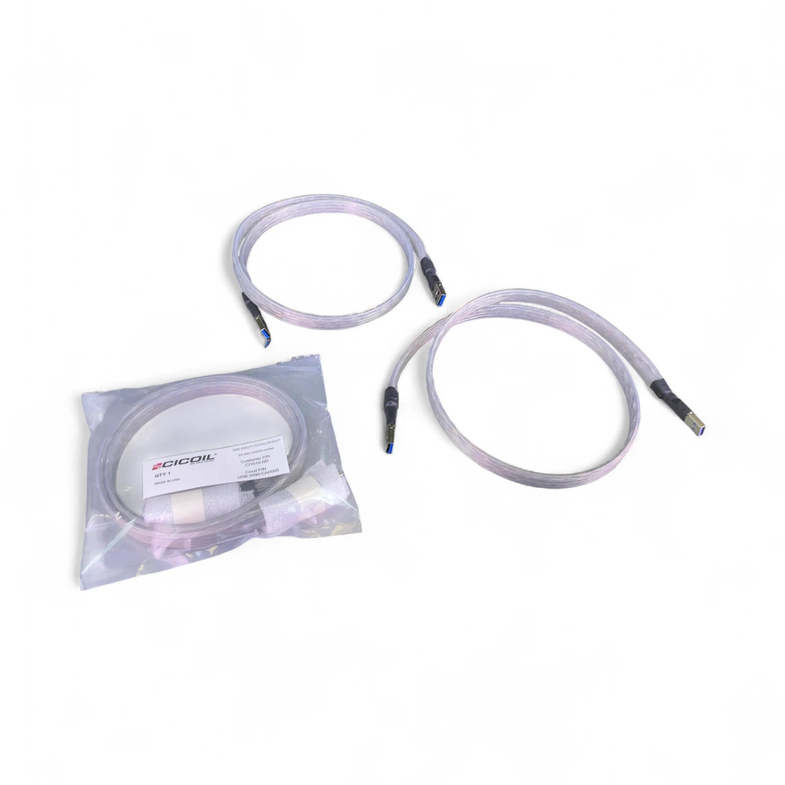 Cicoil Lot of 3x USB 5Gbps Male-Male 3’ Shielded Cables USB-3000-CAH003 (BO) |