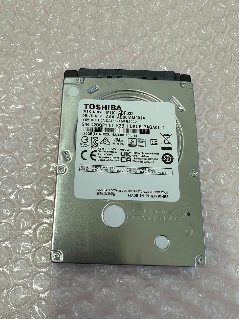 Toshiba MQ01ABF032 320GB 2.5" SATA Laptop Internal Hard Drive HDD