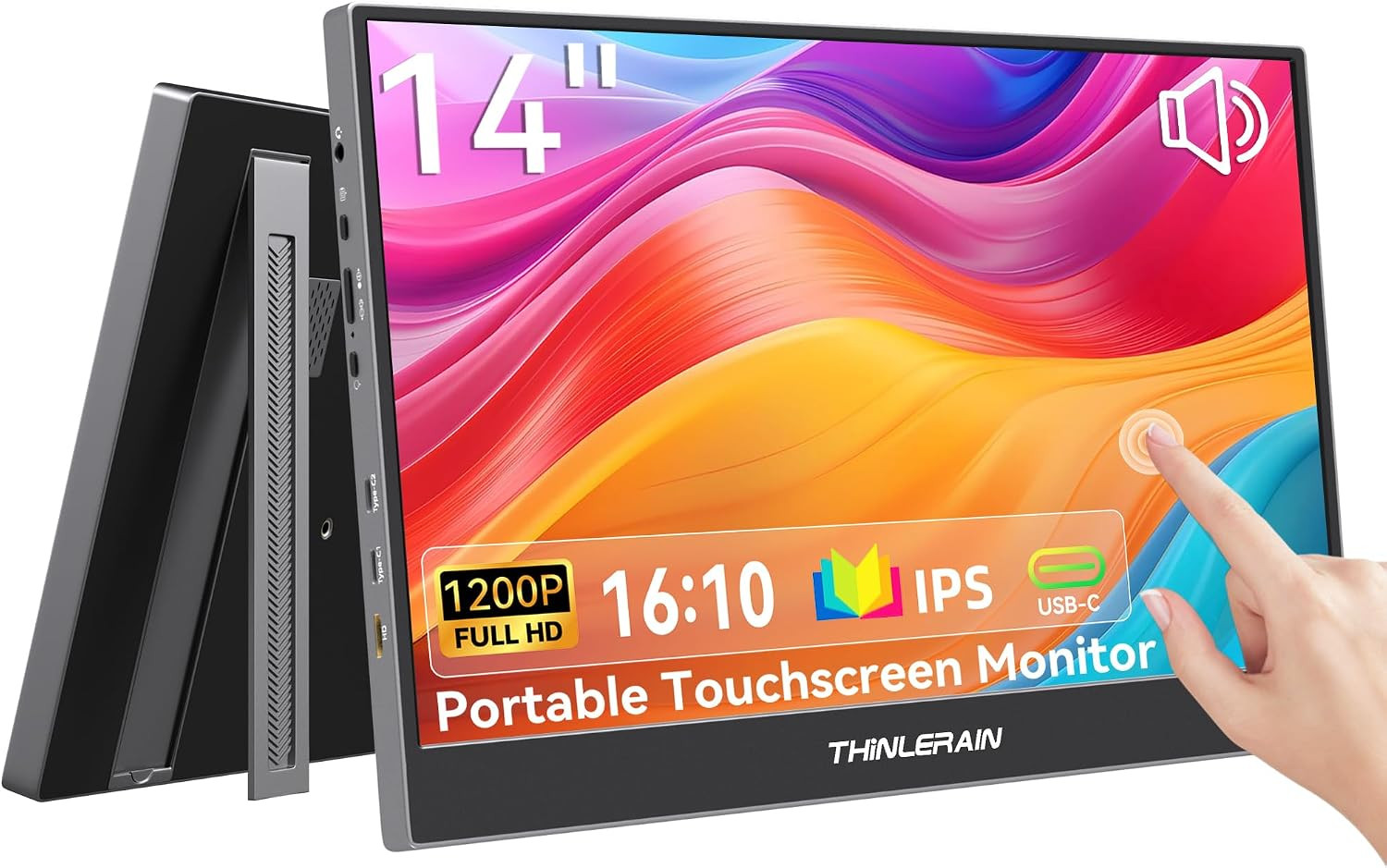 14 Inch Portable Touchscreen Monitor 1920X1200 IPS 16:10