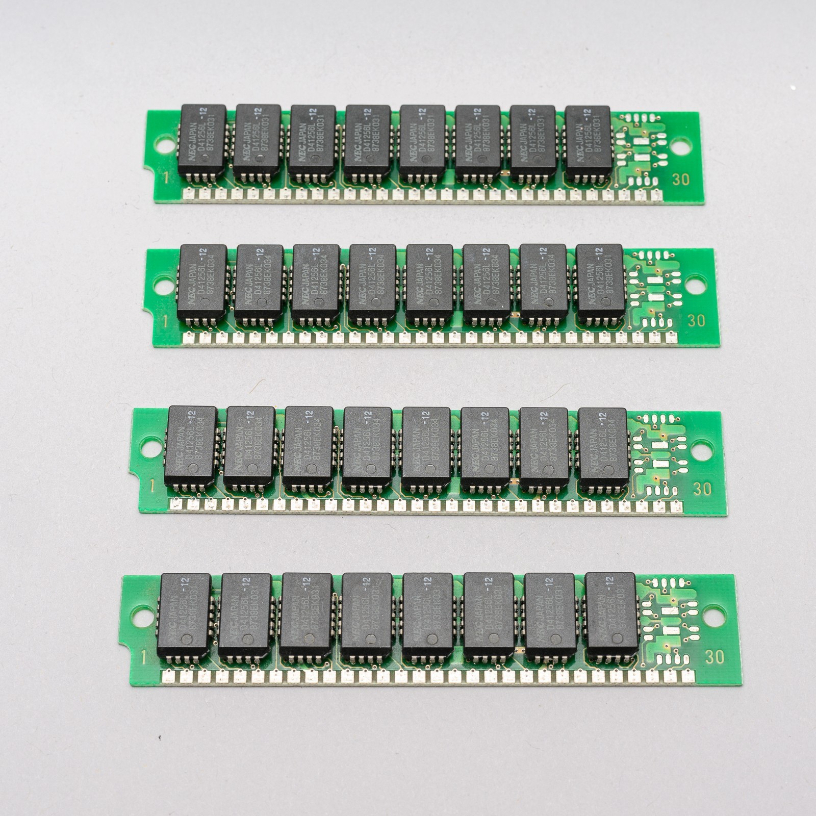 1MB (4x 256 KB) 30-Pin FPM SIMM RAM Memory Set NEC for Vintage Macintosh