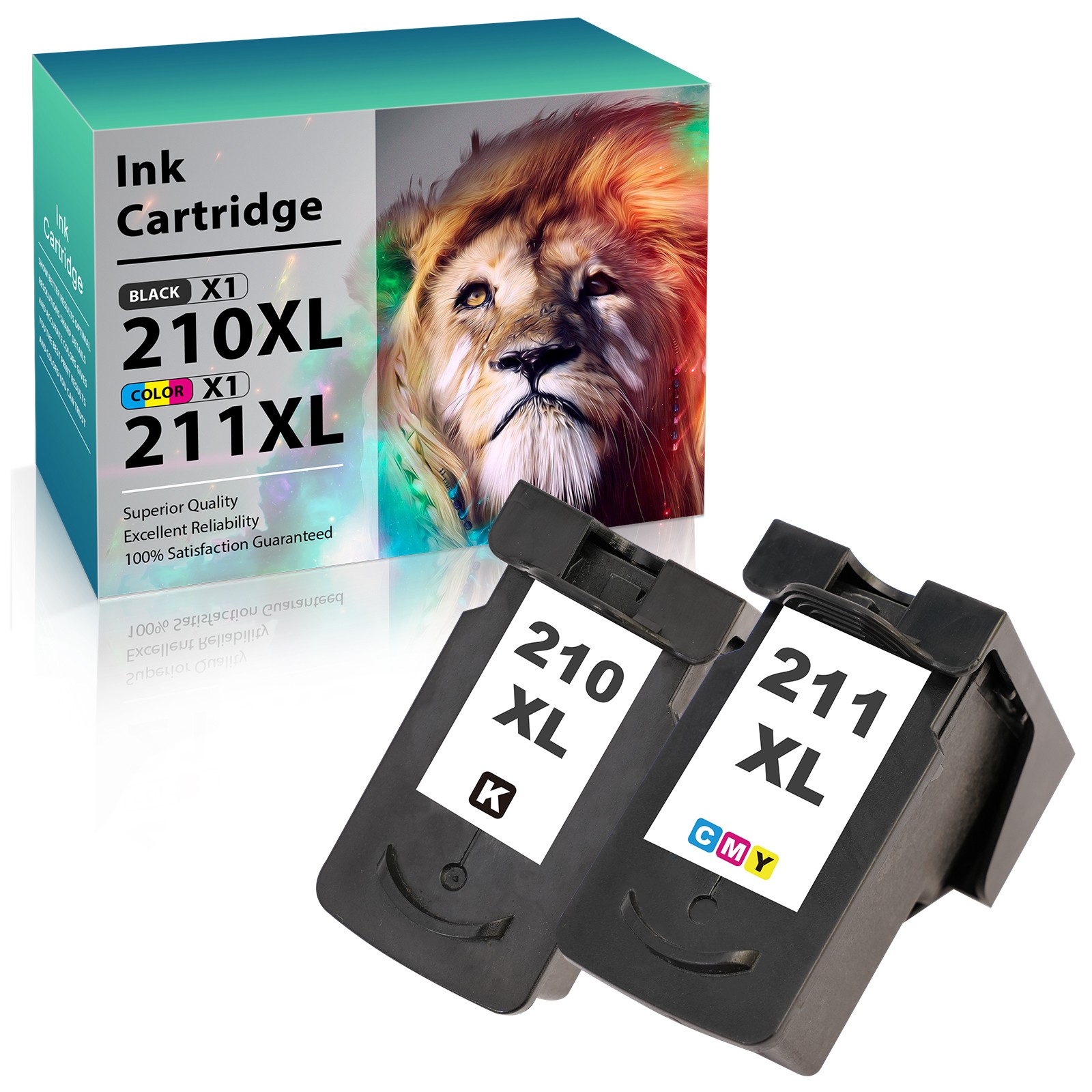 2x PG-210XL PG210XL Black Ink High Yield Cartridge fits For Canon MP260 MX420