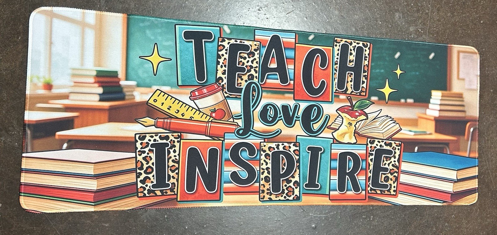 Teach Love Inspire Computer Desk Mat 31x11