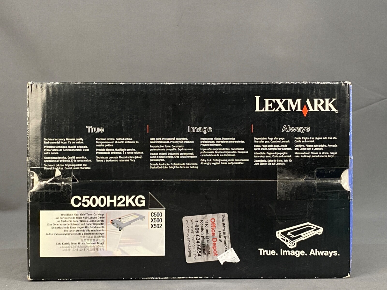 New  Genuine Lexmark C500 X500 X500n X502 X502n High Yield Black Toner C500H2KG