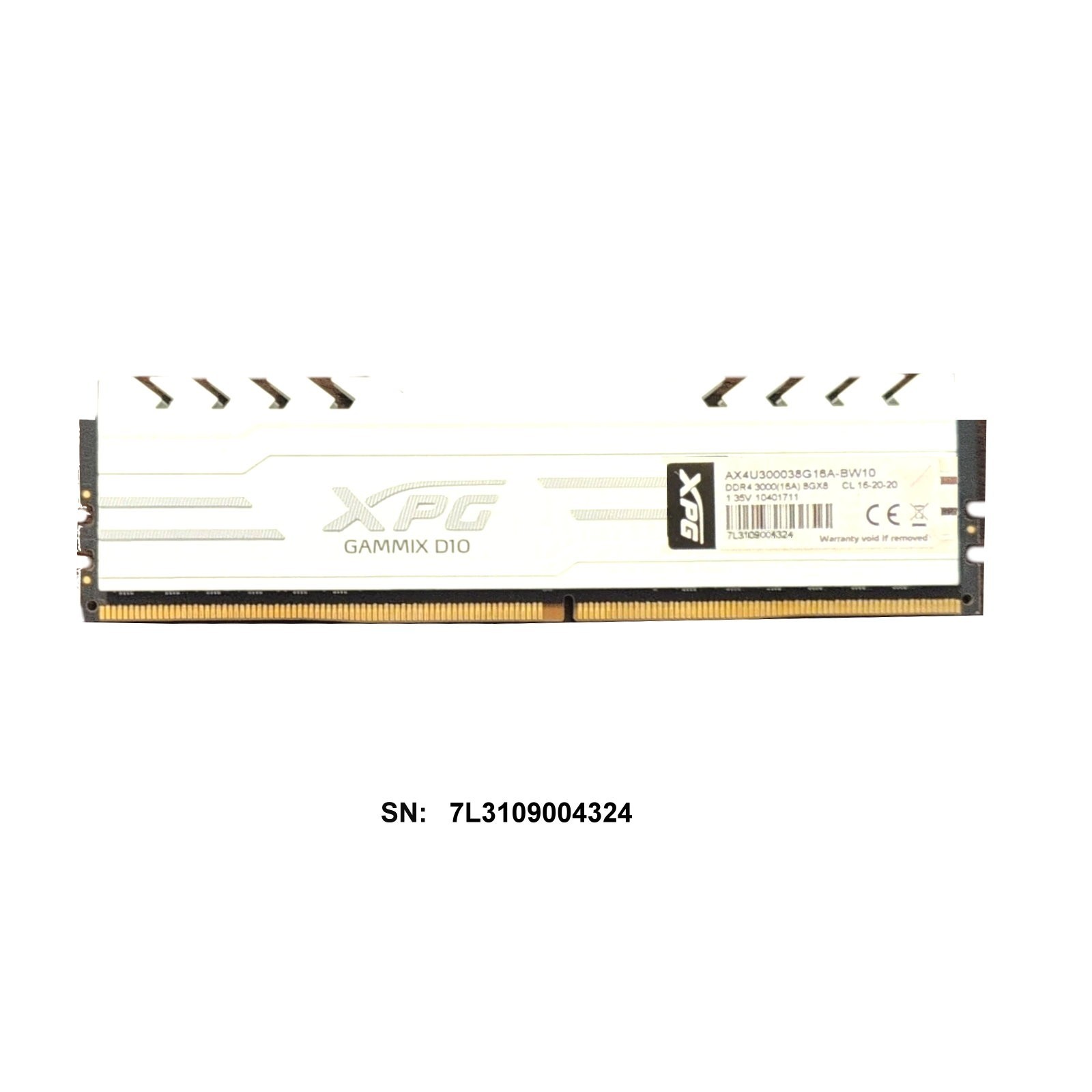 XPG GAMMIX D10 8GB 16GB (1x8GB) RAM DDR4 3000MHz AX4U300038G16A-BW10