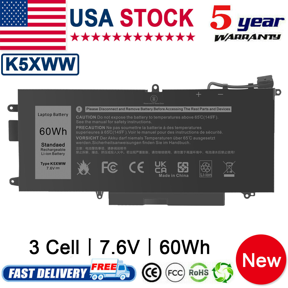 71TG4 K5XWW Laptop Battery For Dell Latitude 5289 7389 7390 2in1 Series 60wh
