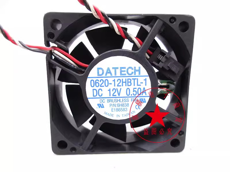 1PC DATECH 0620-12HBTL-1 12V 0.50A 6CM 6020 Temperature Control Server CPU Fan