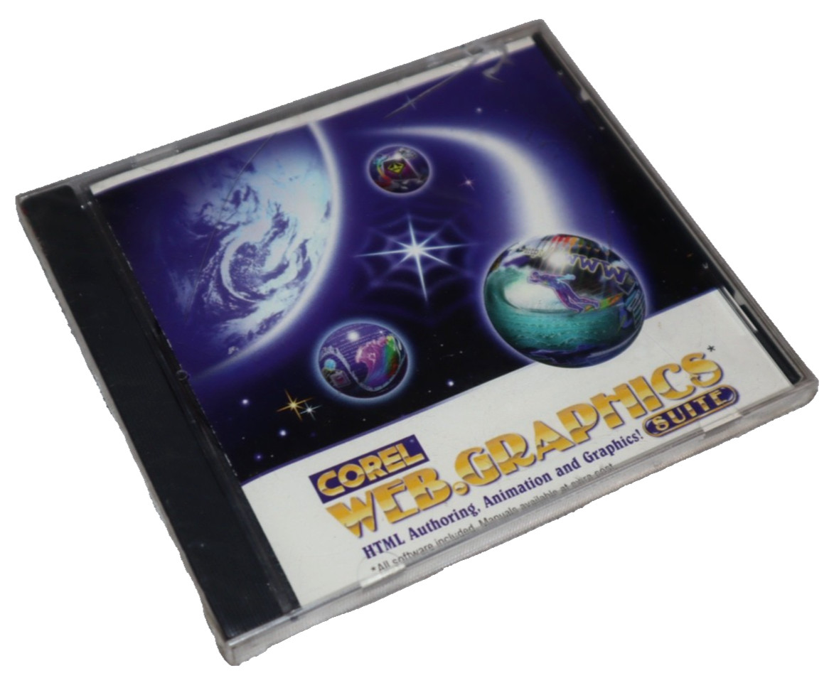 VTG COREL WEB GRAPHICS SUITE PC CD HTML WEB DESIGN 1996 WINDOWS NEW SEALED