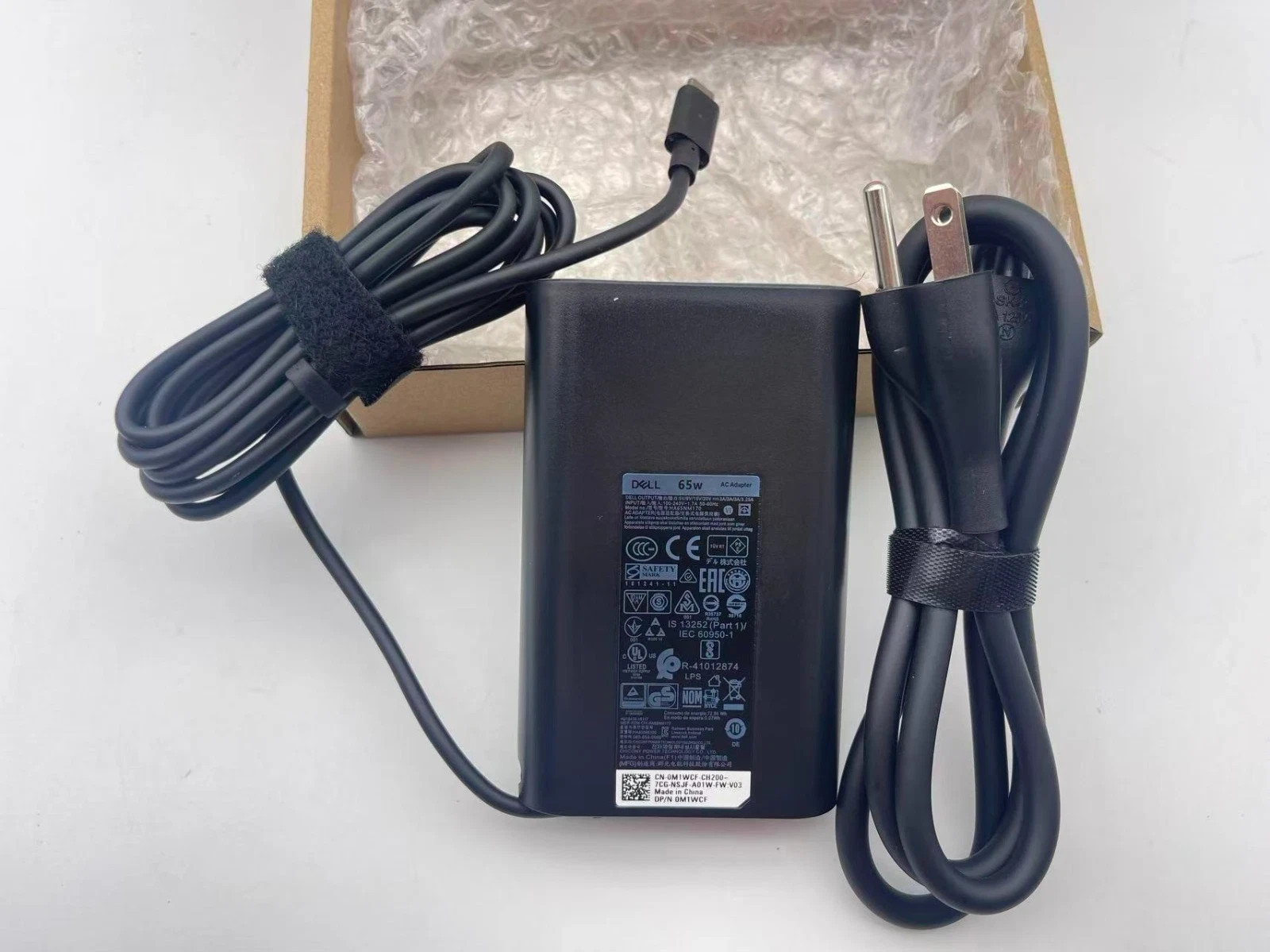 100X Genuine 65W USB-C 2YKOF Adapter For Dell XPS 9370 9380 Vostro 14 3458 3459