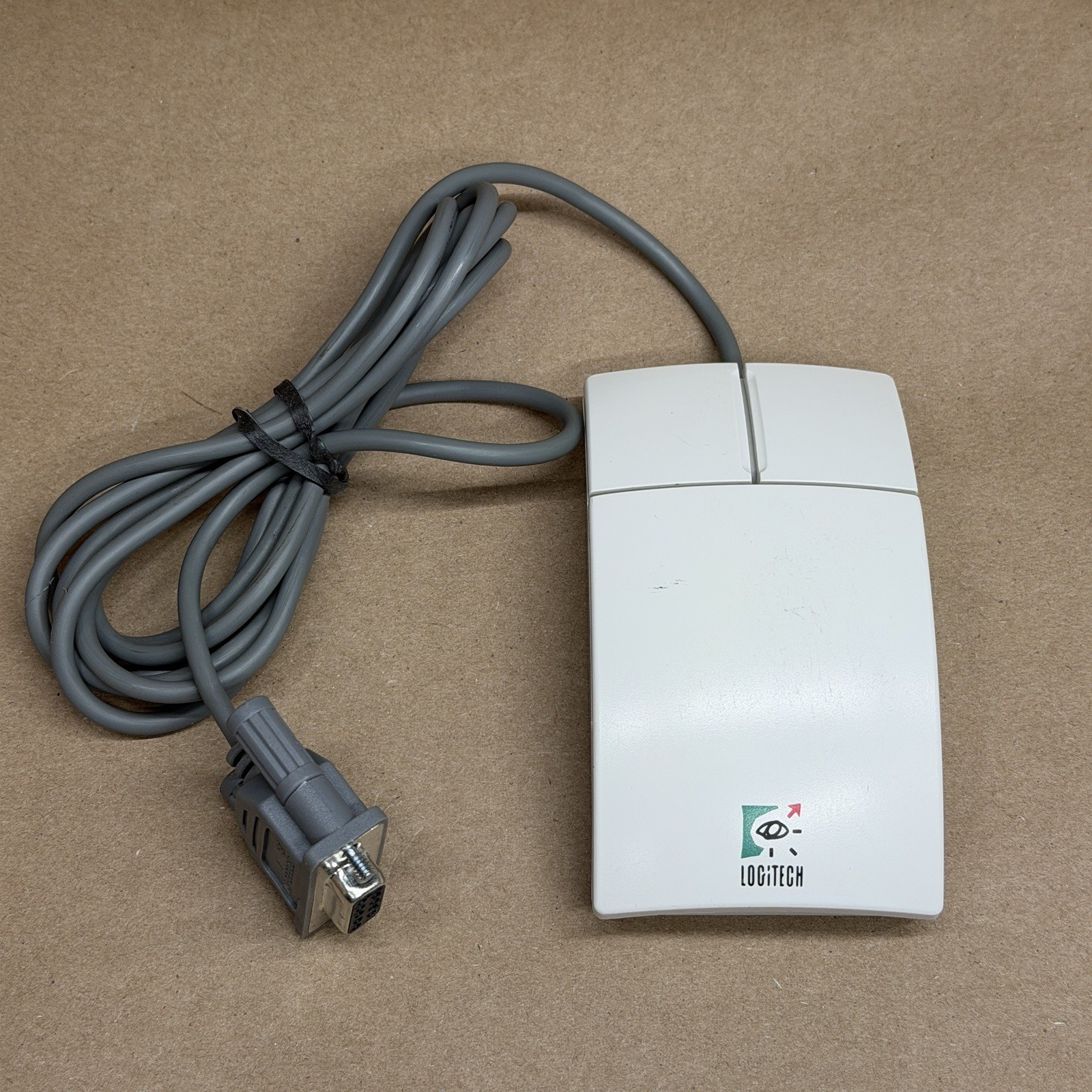 Vintage Logitech Model M-MD14-2  Two Button Mechanical Ball Mouse