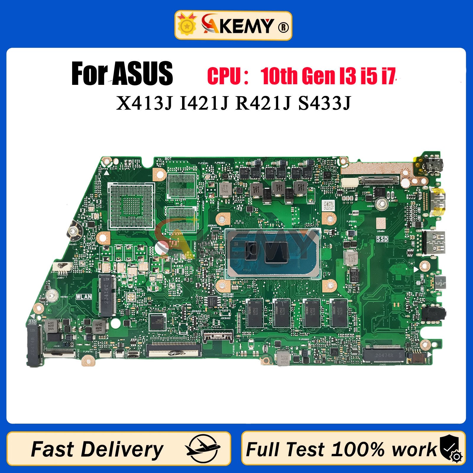 X421JA X521JA Laptop Motherboard For ASUS X421JAY X421JQ X421J  X421JP X521J 