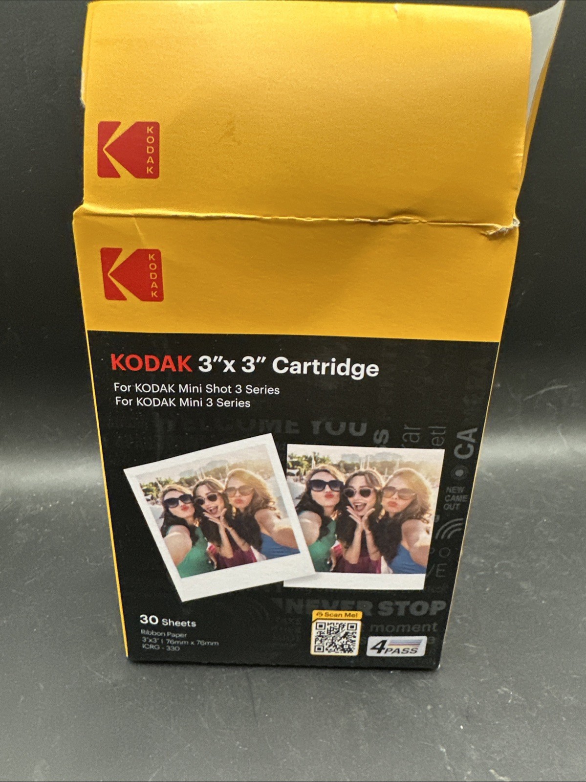 KODAK Instant Print 3"x 3" Cartridge 30 Sheets For Mini Shot 3 Camera