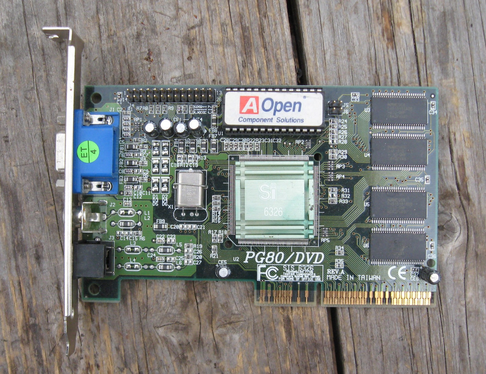 Vintage Aopen PG80/DVD SiS 6326 8MB AGP VGA