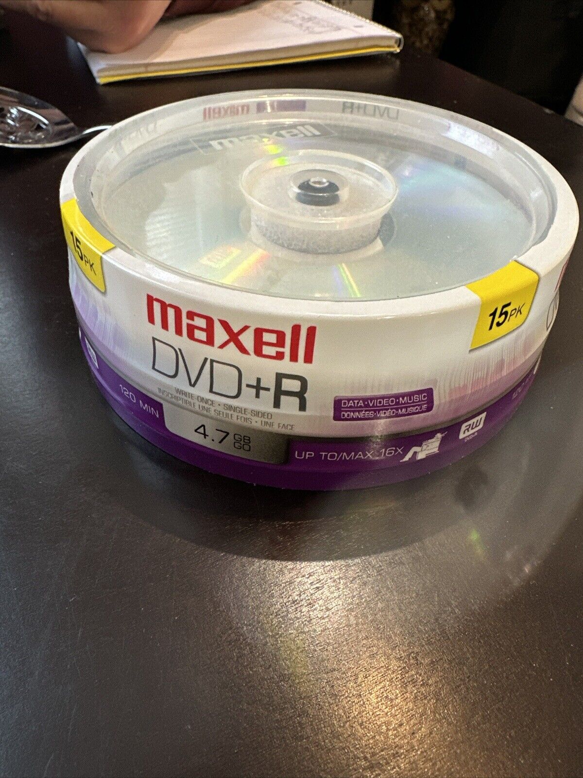 Maxell New DVD+R 15pk 4.7 GB 120 Min Write Once W/16x Write Speed (S3-B)