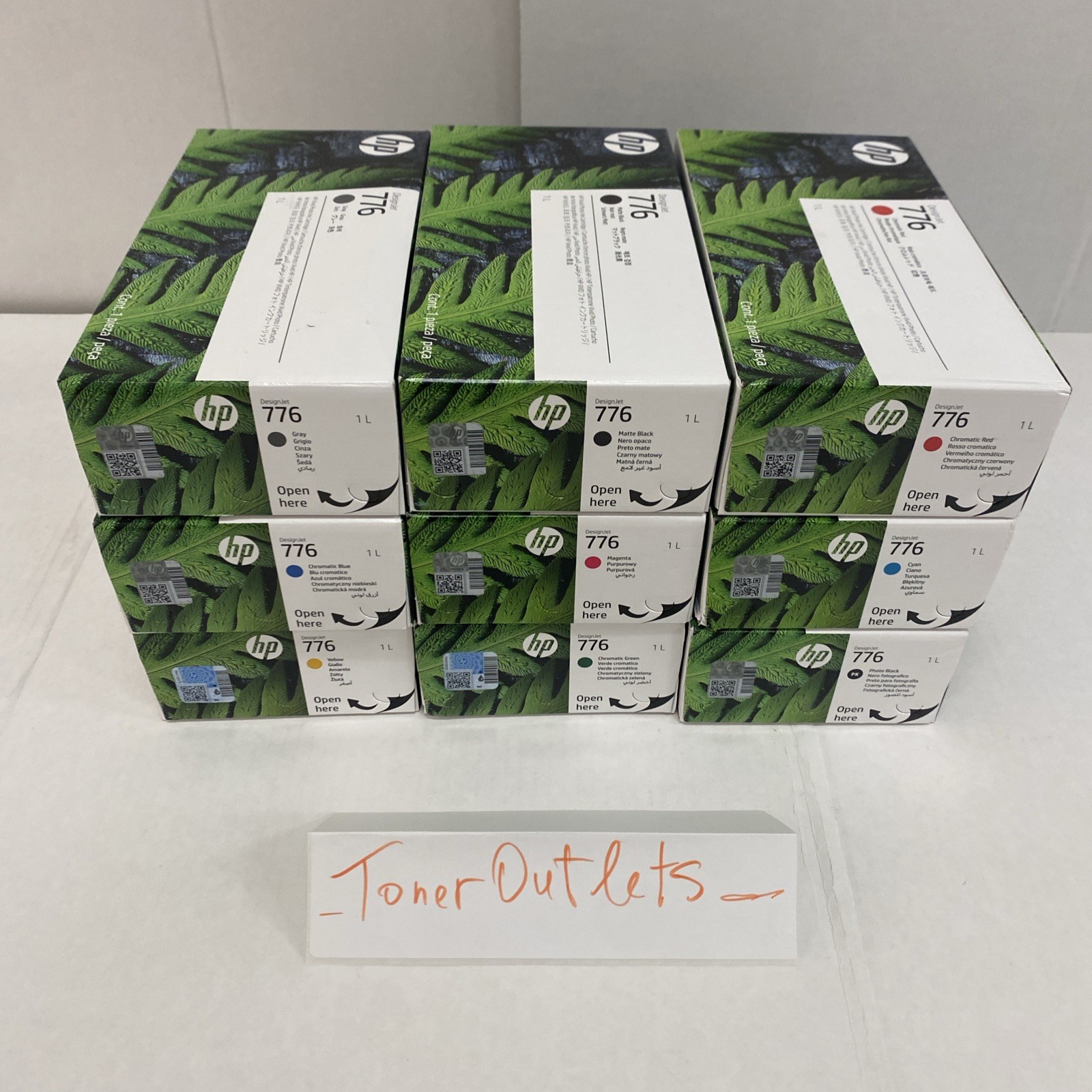set of 9 HP 776  Ink Cartridge DesignJeZ9+ PR O   -1L -SEALED 2026-2027 Genuine