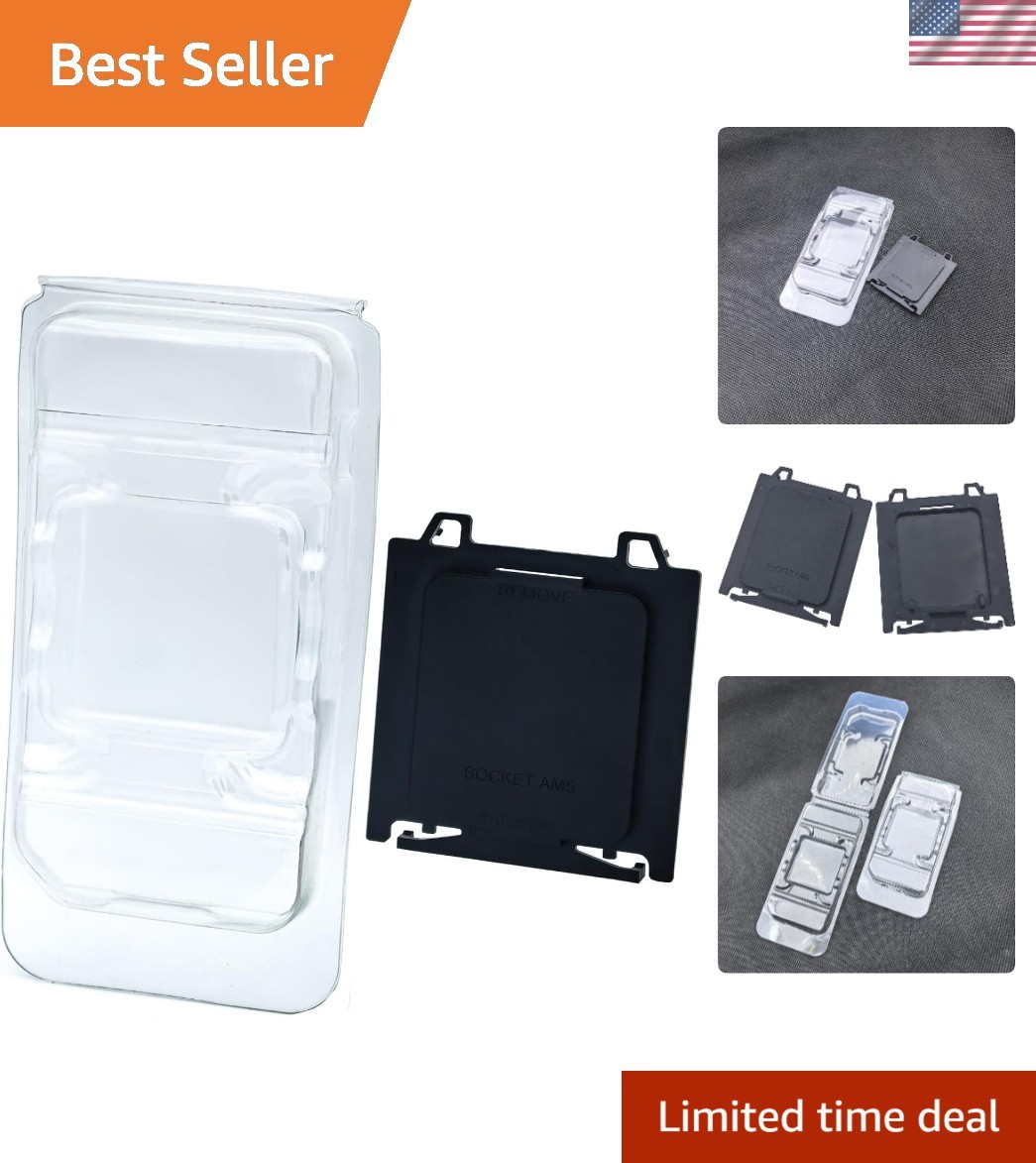 8-Piece CPU Protector Kit for AMD FM1-AM5 4 Covers + 4 Cases