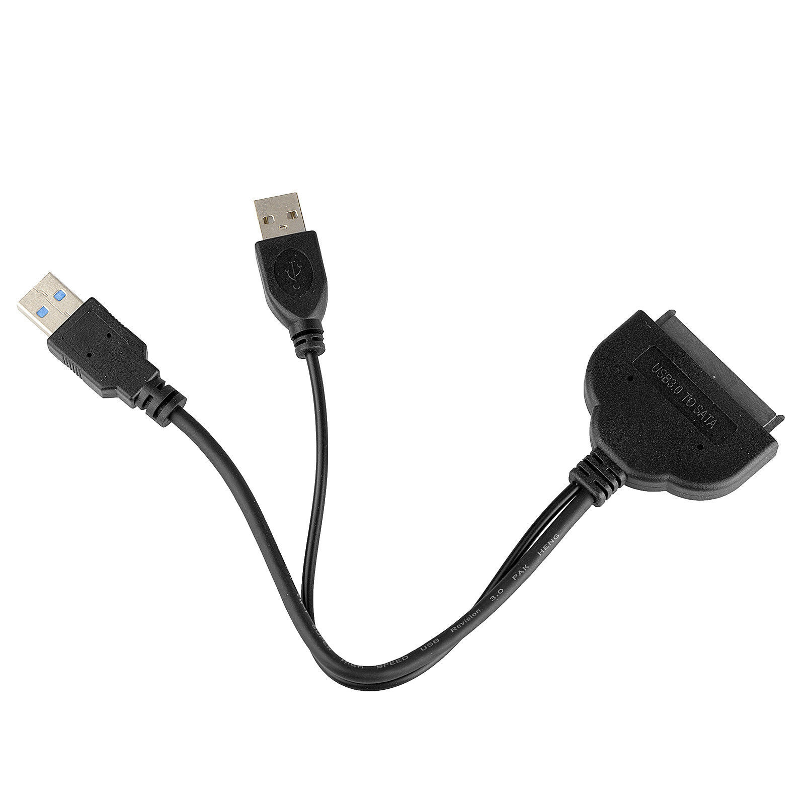 SATA to USB 3.0 Split Cable 2.5 inch SSD HDD Drive 22pin Adapter Data Power Wire