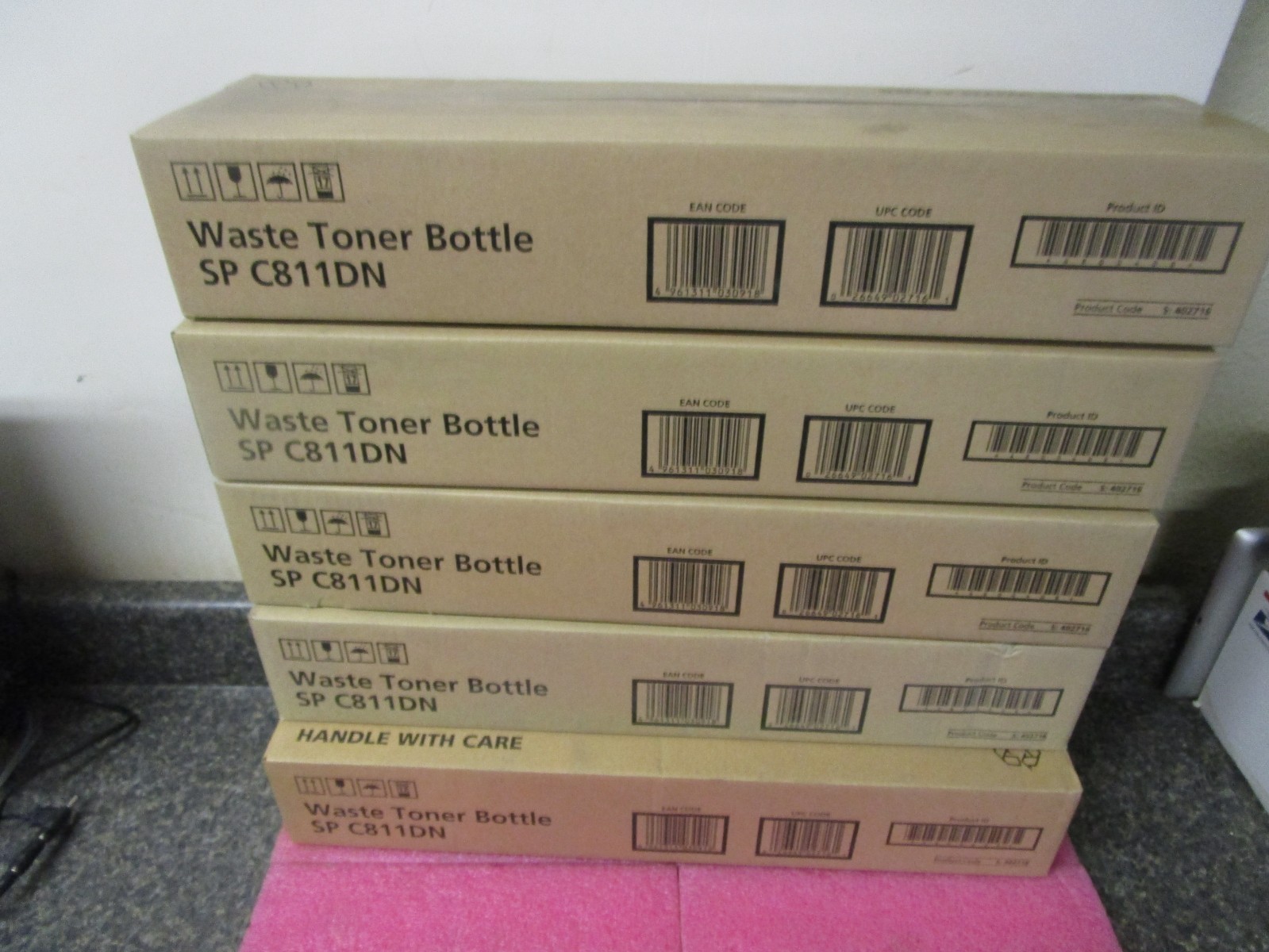 Lot of 5, Genuine Ricoh 402716 Waste Toner Bottle Type SP C811DN - New/Sealed
