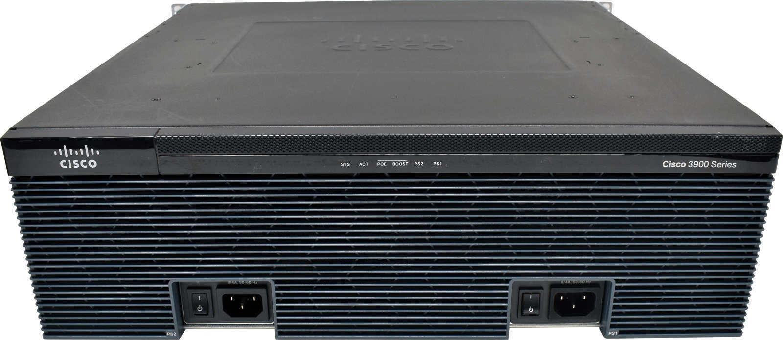 Cisco 3945 Chassis + Module C3900-SPE150/K9 4x Module SM32A 10x HWIC16A 2x PSU