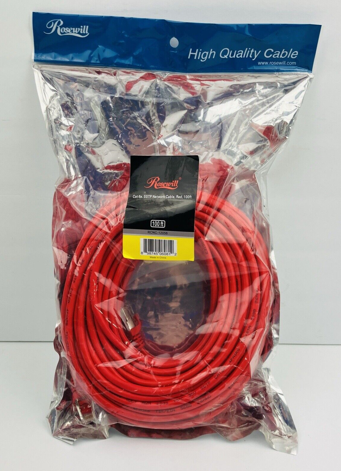 NEW Rosewill 100' SSTP Ethernet Cat 6a Cable RCNC-12056
